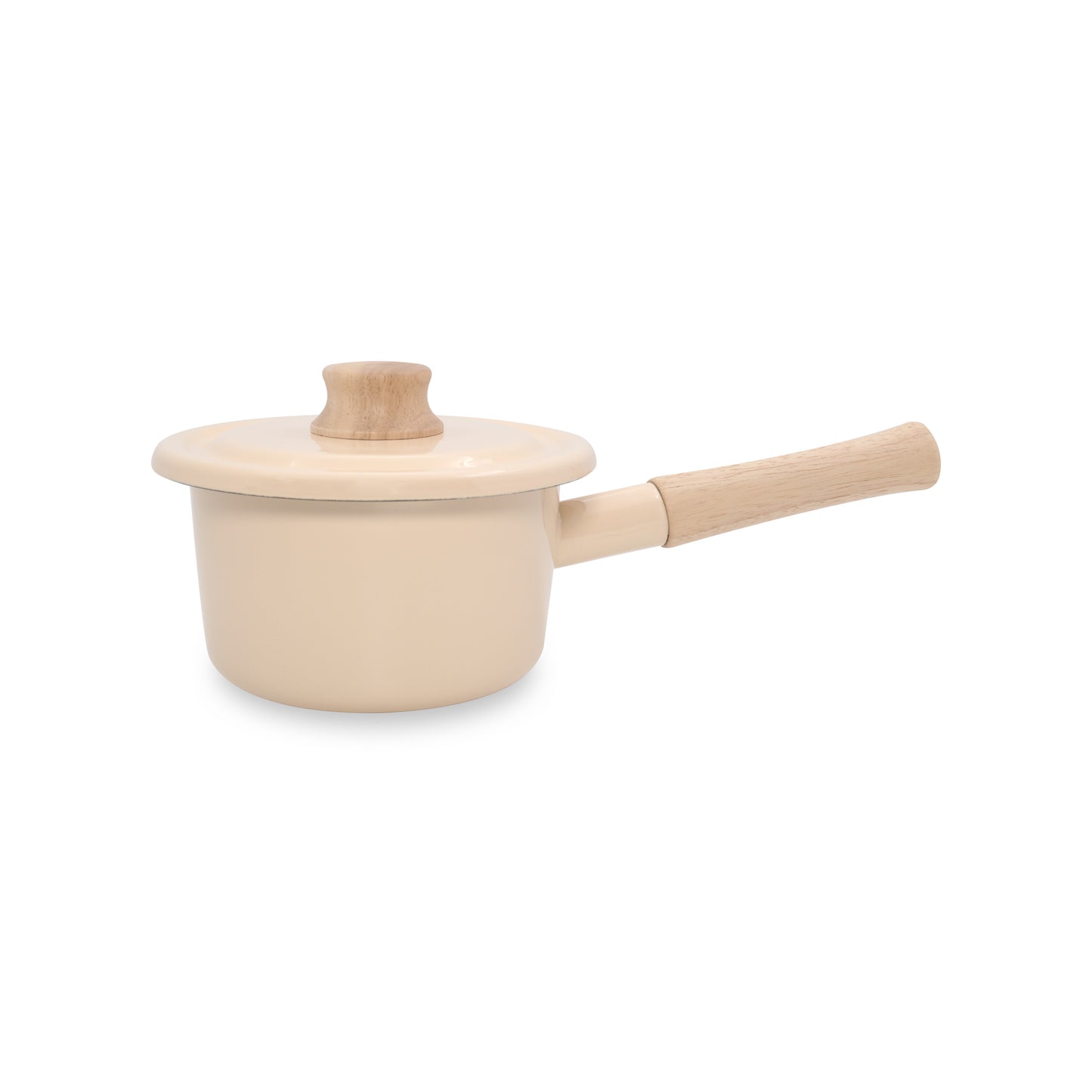 FUJIHORO 單柄琺瑯牛奶鍋連鍋蓋 14cm (顏色隨機)