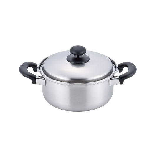 精鋼系列  雙耳煲連蓋 20cm