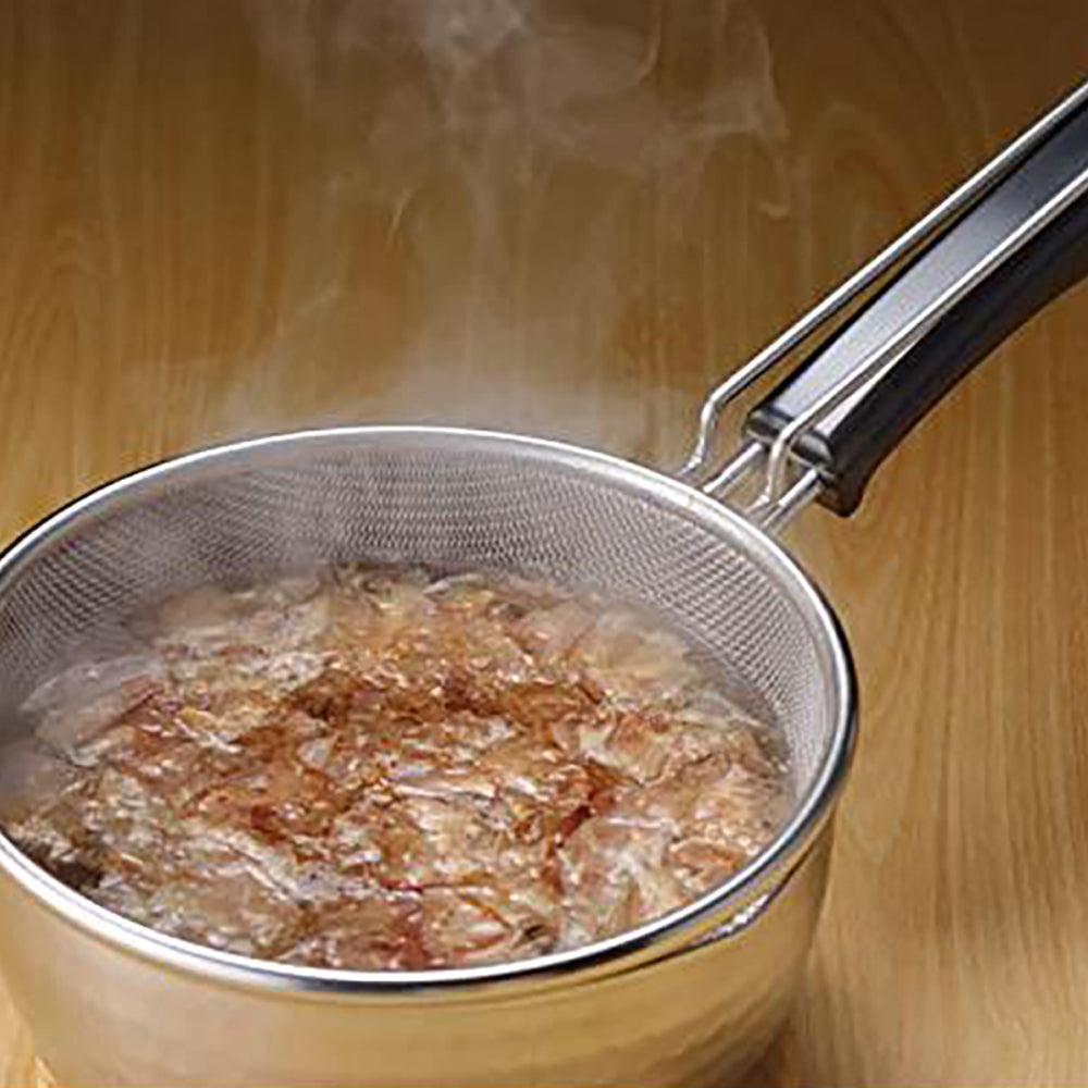 日本製 不鏽鋼單柄濾盆筲箕